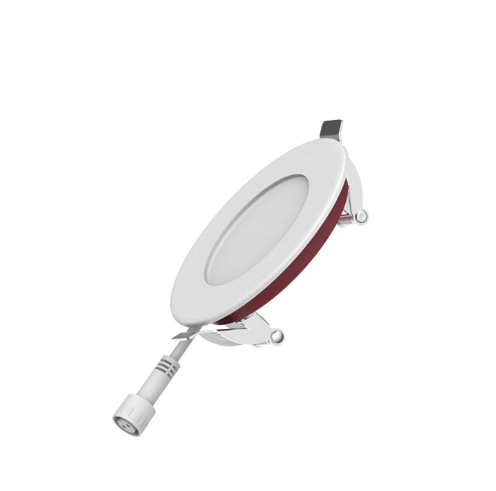 3" Inch 2 Hour Fire Rated Recessed Light Slim Canless LED Wafer Lights - Wet Rated - 5CCT 2700K-5000K - 550LM