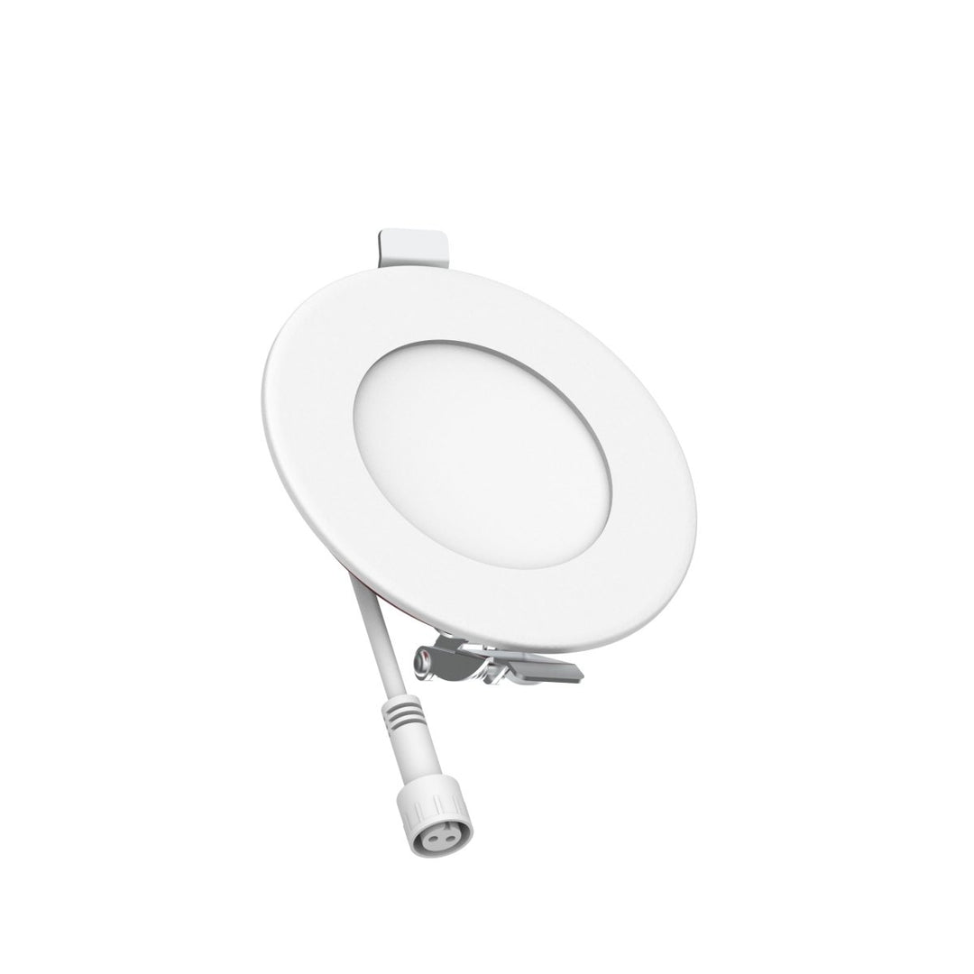 3" Inch 2 Hour Fire Rated Recessed Light Slim Canless LED Wafer Lights - Wet Rated - 5CCT 2700K-5000K - 550LM