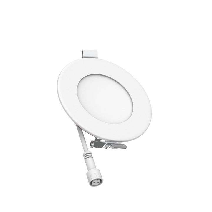 3" Inch 2 Hour Fire Rated Recessed Light Slim Canless LED Wafer Lights - Wet Rated - 5CCT 2700K-5000K - 550LM