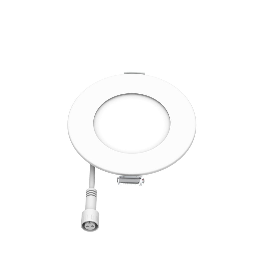 3" Inch 2 Hour Fire Rated Recessed Light Slim Canless LED Wafer Lights - Wet Rated - 5CCT 2700K-5000K - 550LM