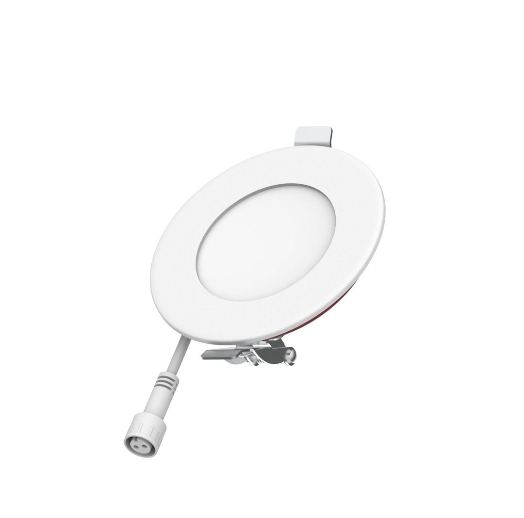 3" Inch 2 Hour Fire Rated Recessed Light Slim Canless LED Wafer Lights - Wet Rated - 5CCT 2700K-5000K - 550LM