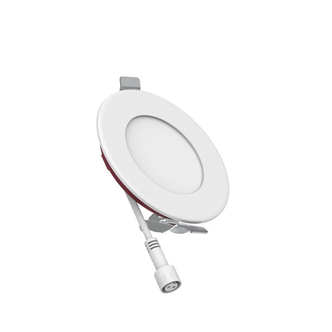 3" Inch 2 Hour Fire Rated Recessed Light Slim Canless LED Wafer Lights - Wet Rated - 5CCT 2700K-5000K - 550LM