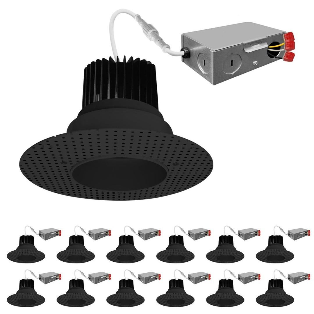 4 Inch Black Trimless Recessed Lighting - 15W - 1,000 Lumens - 120V