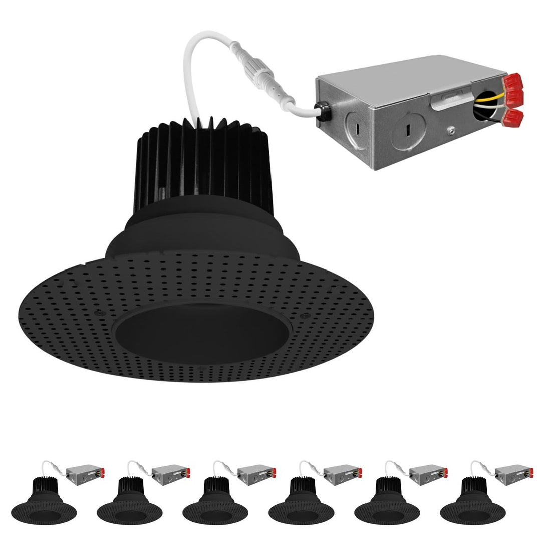 4 Inch Black Trimless Recessed Lighting - 15W - 1,000 Lumens - 120V