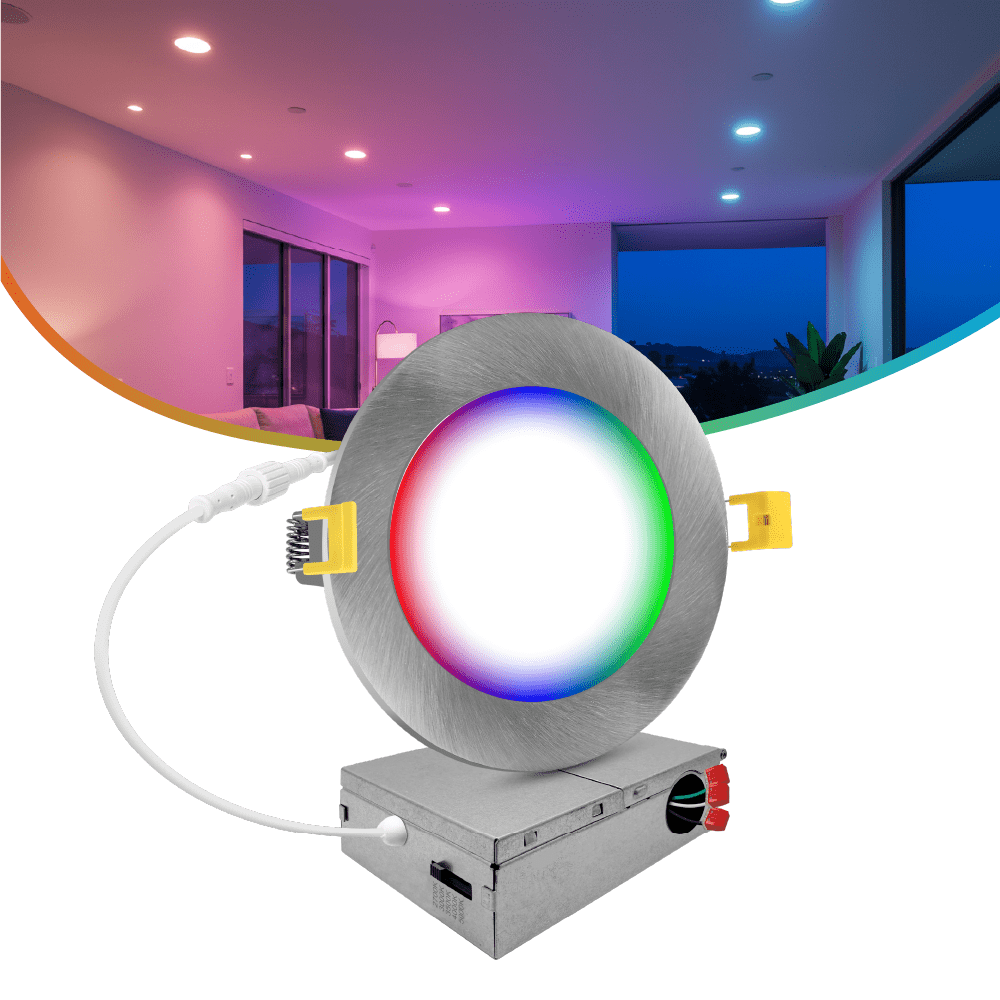 4inch flush color changing recessed lights