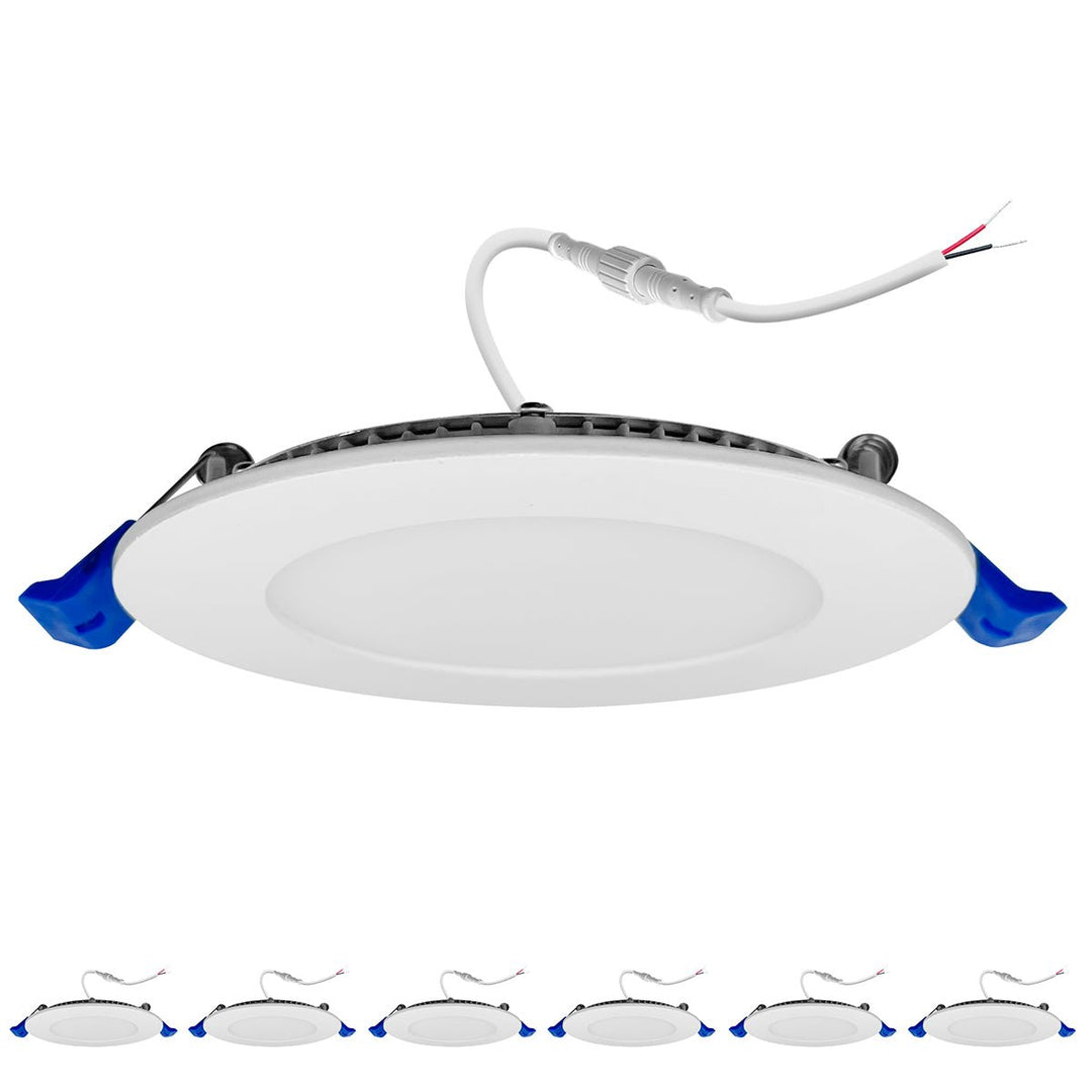 4" Inch Low Voltage Recessed Lighting 12V Canless LED Ceiling Lights - Wet Rated - 5CCT 2700K-5000K - 600LM