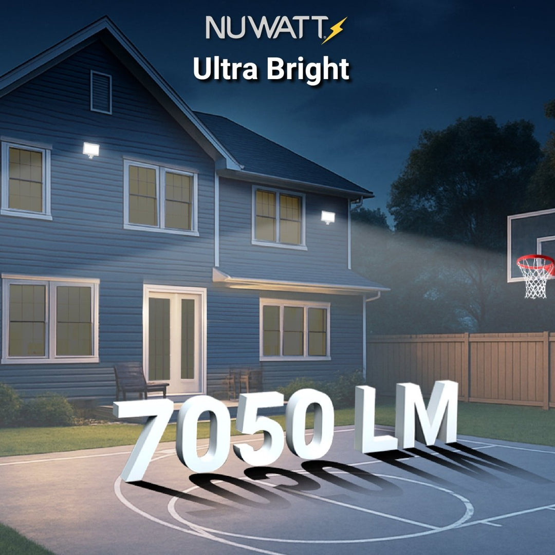 50W LED Flood Lights Outdoor Security Lighting - Waterproof - 3CCT 3000K-5000K - 7050LM - Knuckle Mount