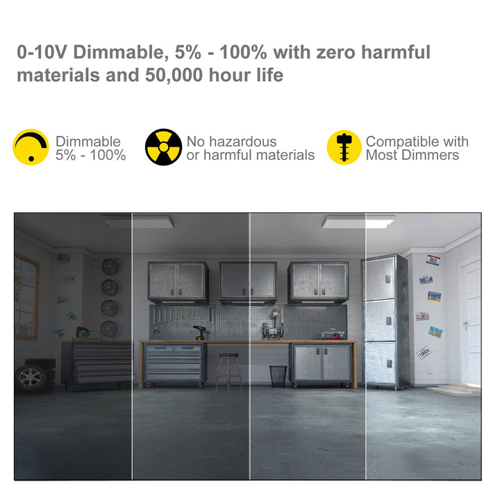 NUWATT 4 FT LED Linear Shop Light - Wattage Selectable 40W/30W/20W - 5200 Lumens - 120-277V - 3 CCT 3000K, 4000K, 5000K (4 Pack) | | Nuwatt Lighting