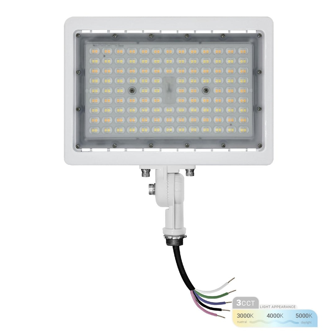 90W LED Flood Lights Outdoor Security Lighting - Waterproof - 3CCT 3000K-5000K - 12600LM - Knuckle Mount