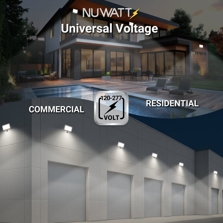 90W LED Flood Lights Outdoor Security Lighting - Waterproof - 3CCT 3000K-5000K - 12600LM - Knuckle Mount