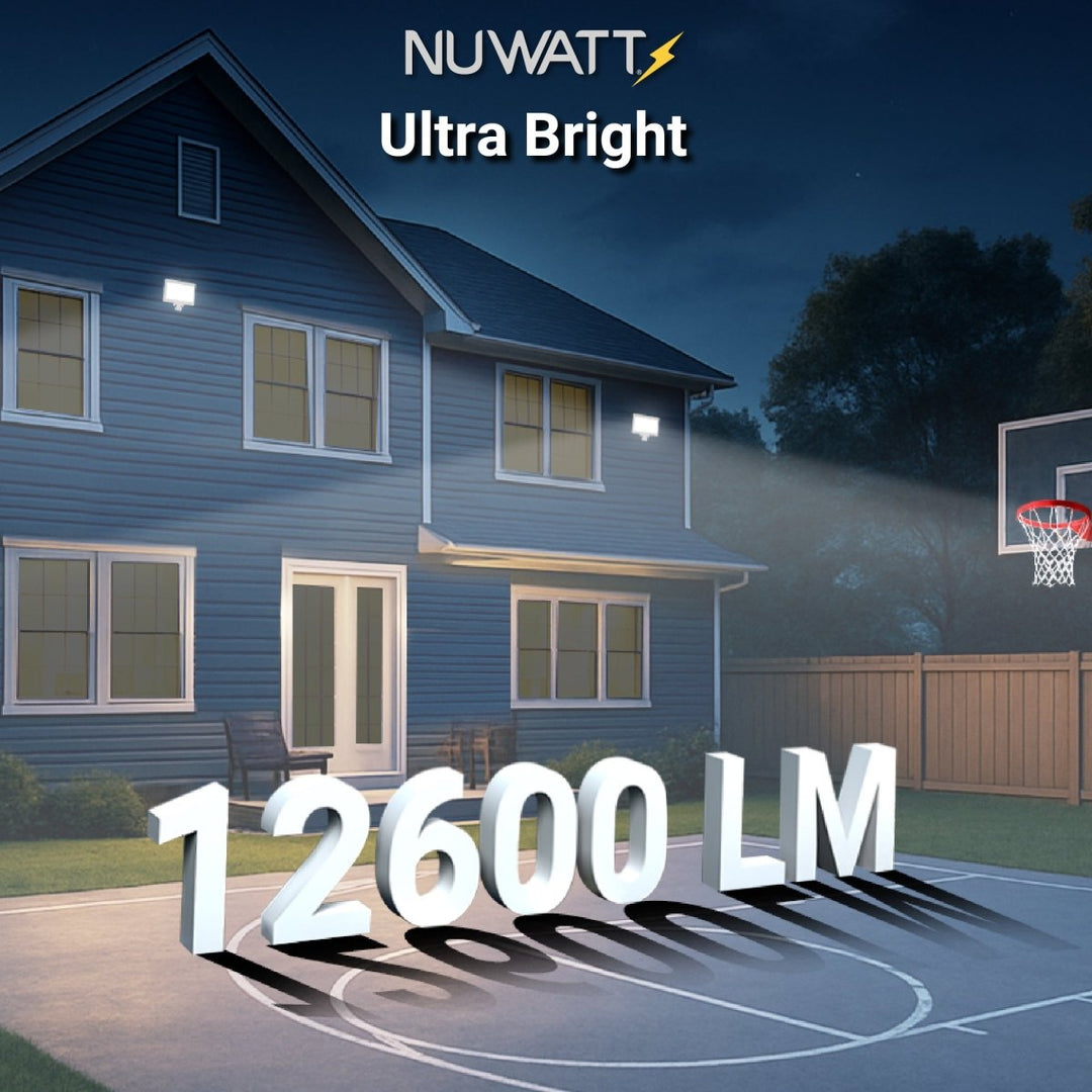 90W LED Flood Lights Outdoor Security Lighting - Waterproof - 3CCT 3000K-5000K - 12600LM - Knuckle Mount