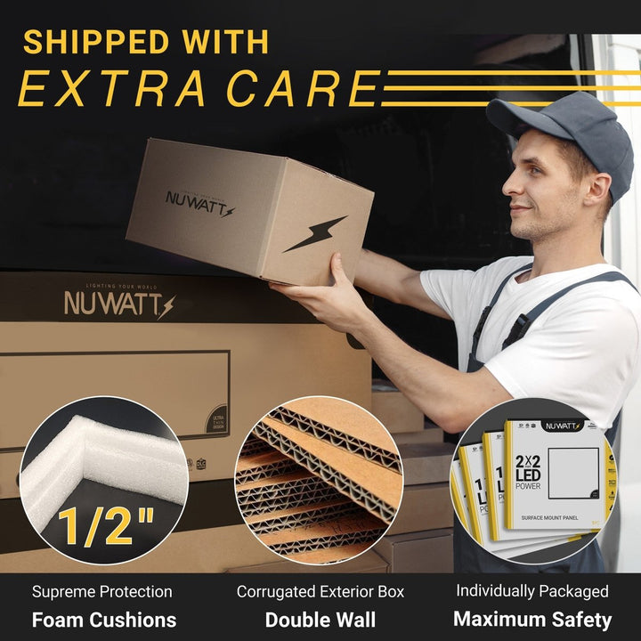 2x2 LED Flat Panel Light Surface Mount - 0-10V Dimmable - 3CCT 3000K-5000K - 4000LM