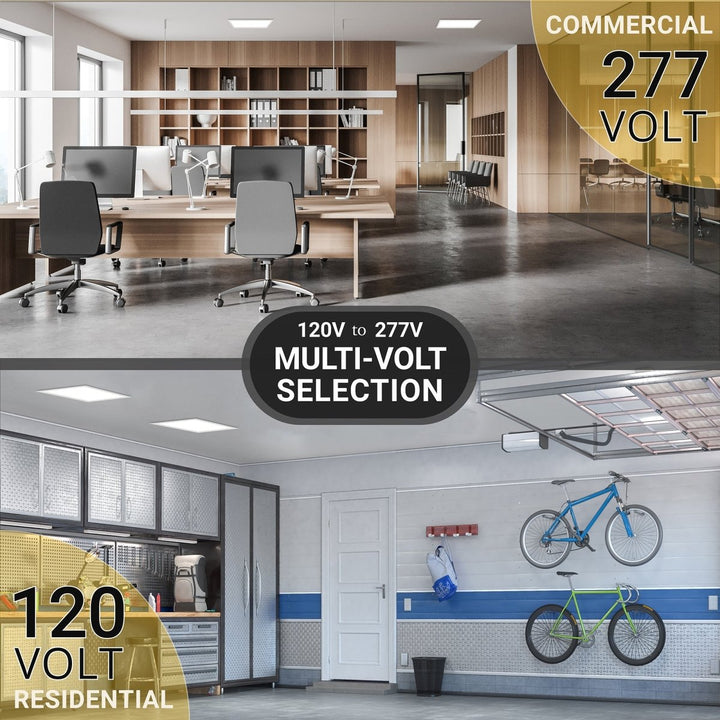 2x2 LED Flat Panel Light Surface Mount - 0-10V Dimmable - 3CCT 3000K-5000K - 4000LM