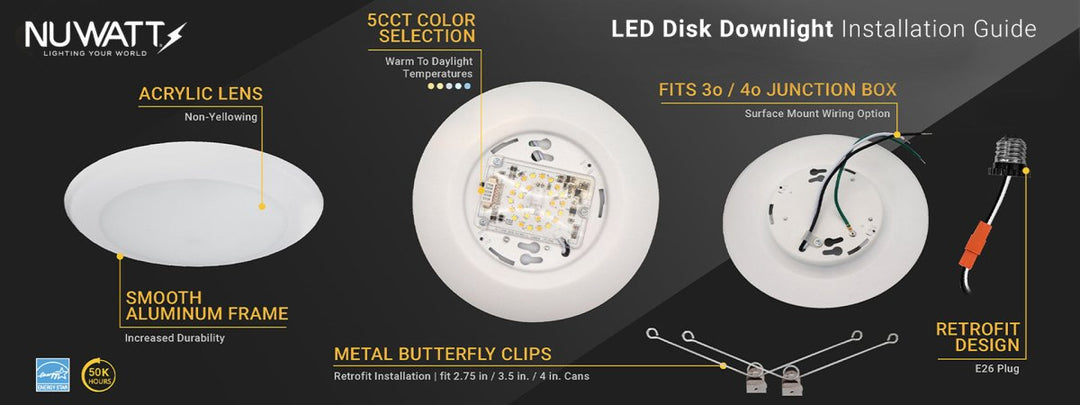 LED Disk Downlight Installation Guide