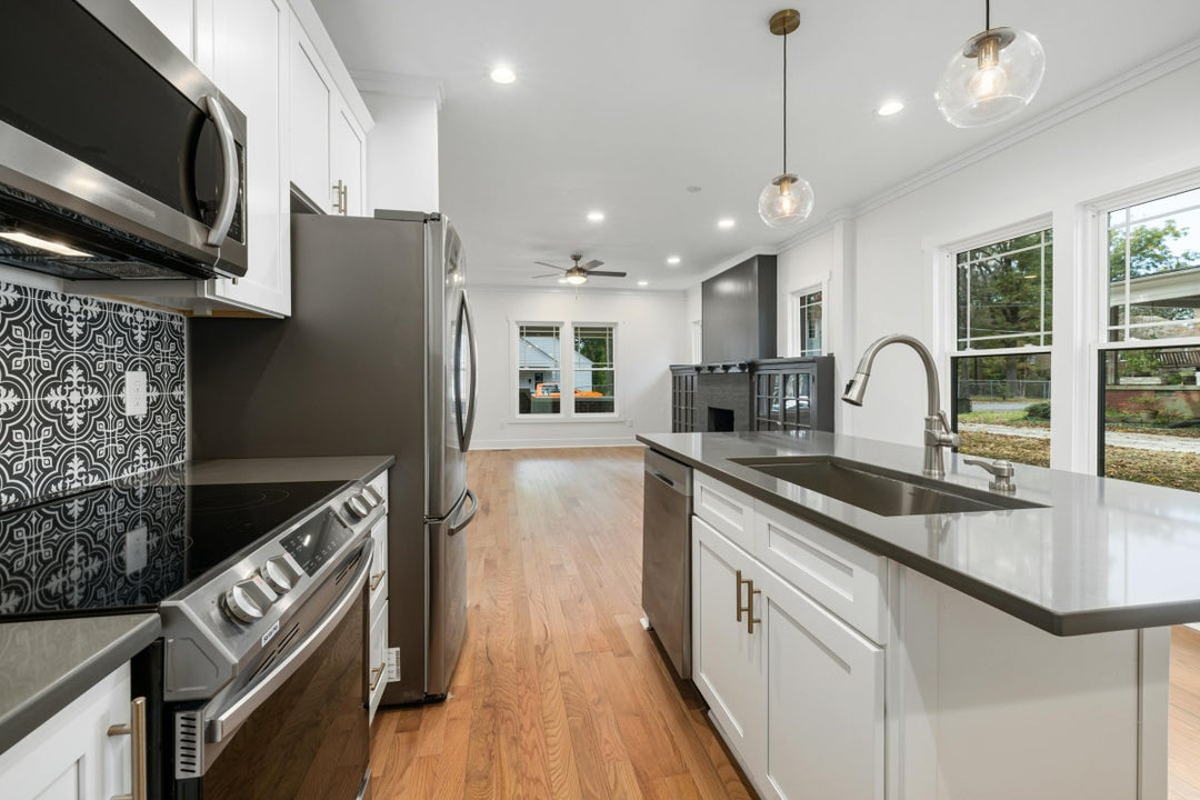 Renovated kitchen with recessed lights from NuWatt