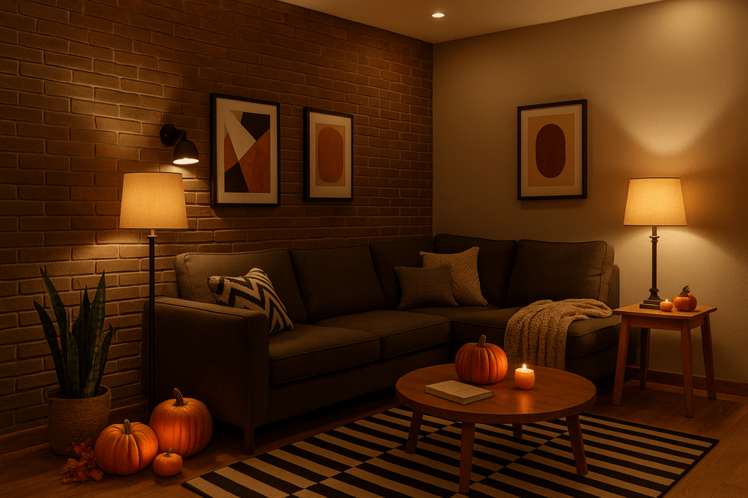 Layered Indoor Lighting for Fall Looks