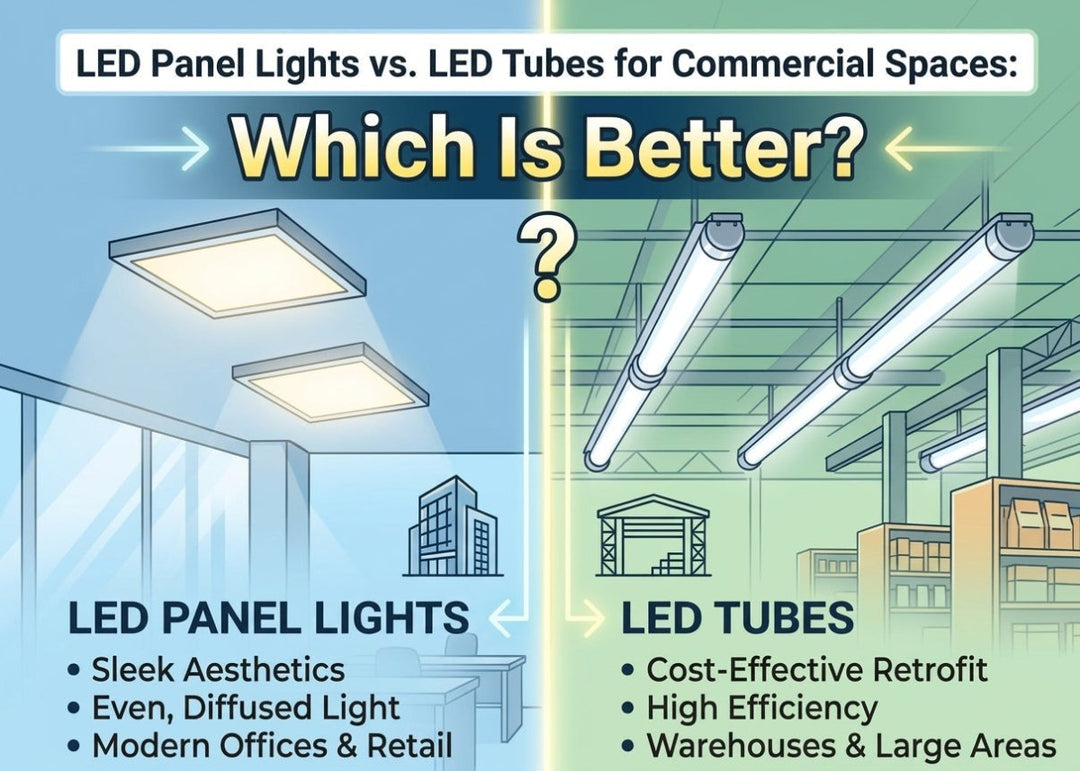 LED Panel Lights vs. LED Tubes for Commercial Spaces: Which Is Better? - NuWatt Lighting