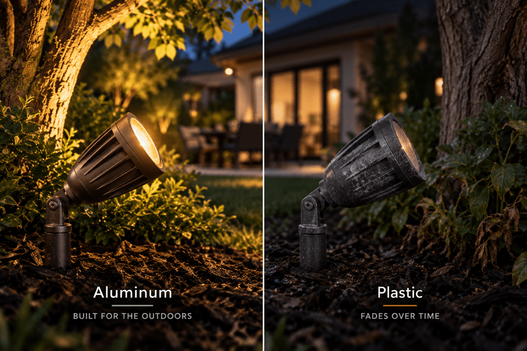 The Benefits of Aluminum Outdoor Light Fixtures vs Plastic Fixtures - NuWatt Lighting