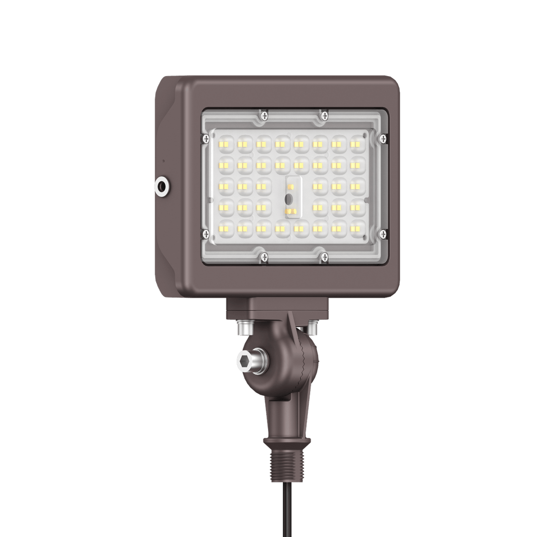 15W Bronze Flood Light LED Outdoor Security Lights - Waterproof - 3CCT 3000K-5000K - 2100LM - Knuckle Mount
