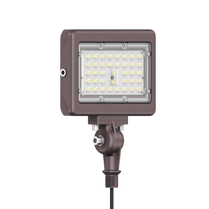 15W Bronze Flood Light LED Outdoor Security Lights - Waterproof - 3CCT 3000K-5000K - 2100LM - Knuckle Mount