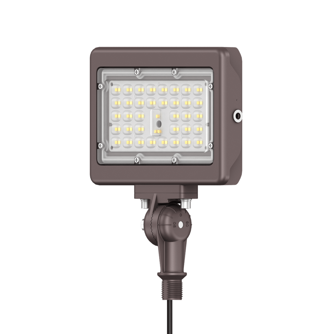 15W Bronze Flood Light LED Outdoor Security Lights - Waterproof - 3CCT 3000K-5000K - 2100LM - Knuckle Mount
