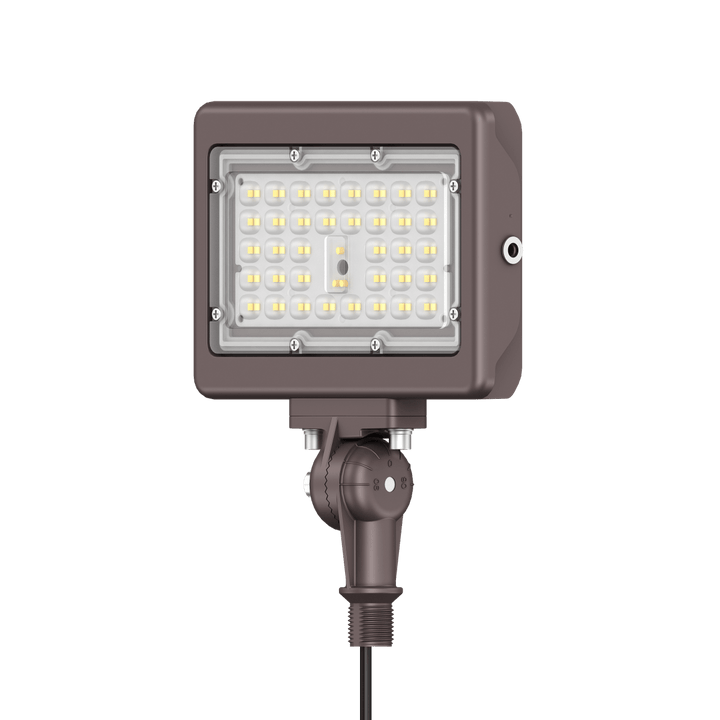 15W Bronze Flood Light LED Outdoor Security Lights - Waterproof - 3CCT 3000K-5000K - 2100LM - Knuckle Mount