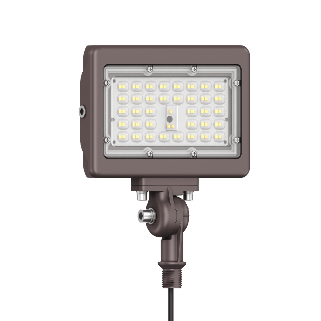 15W Bronze Flood Light LED Outdoor Security Lights - Waterproof - 3CCT 3000K-5000K - 2100LM - Knuckle Mount
