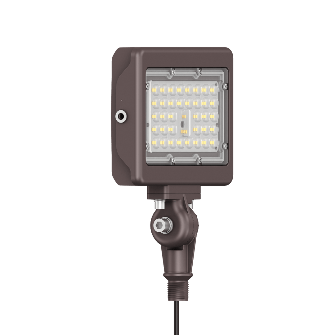 15W Bronze Flood Light LED Outdoor Security Lights - Waterproof - 3CCT 3000K-5000K - 2100LM - Knuckle Mount