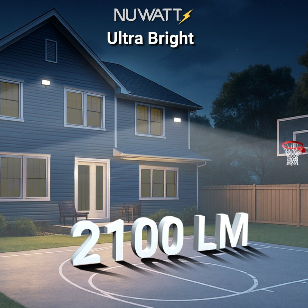 15W Bronze Flood Light LED Outdoor Security Lights - Waterproof - 3CCT 3000K-5000K - 2100LM - Knuckle Mount