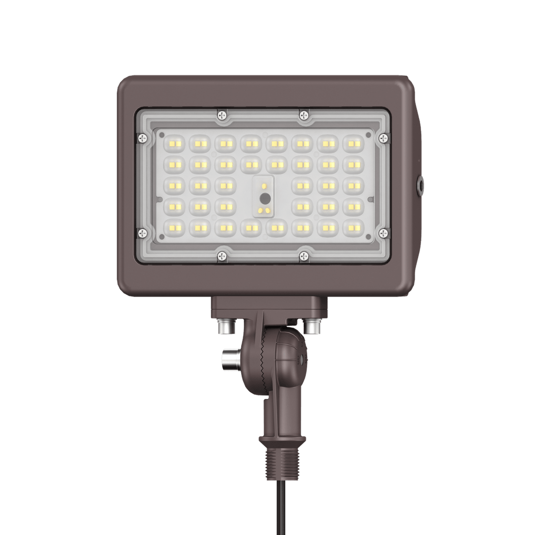 15W Bronze Flood Light LED Outdoor Security Lights - Waterproof - 3CCT 3000K-5000K - 2100LM - Knuckle Mount