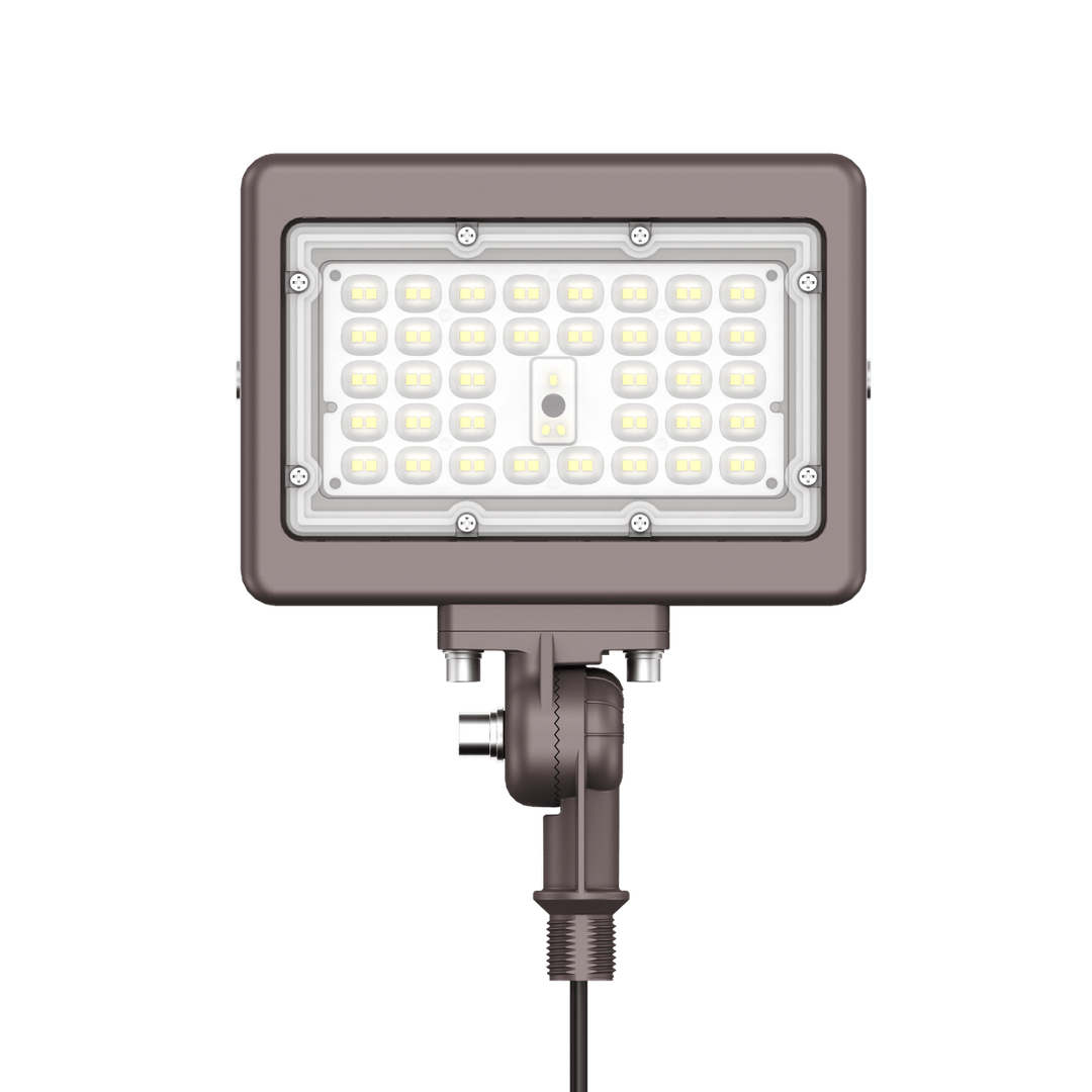15W Bronze Flood Light LED Outdoor Security Lights - Waterproof - 3CCT 3000K-5000K - 2100LM - Knuckle Mount