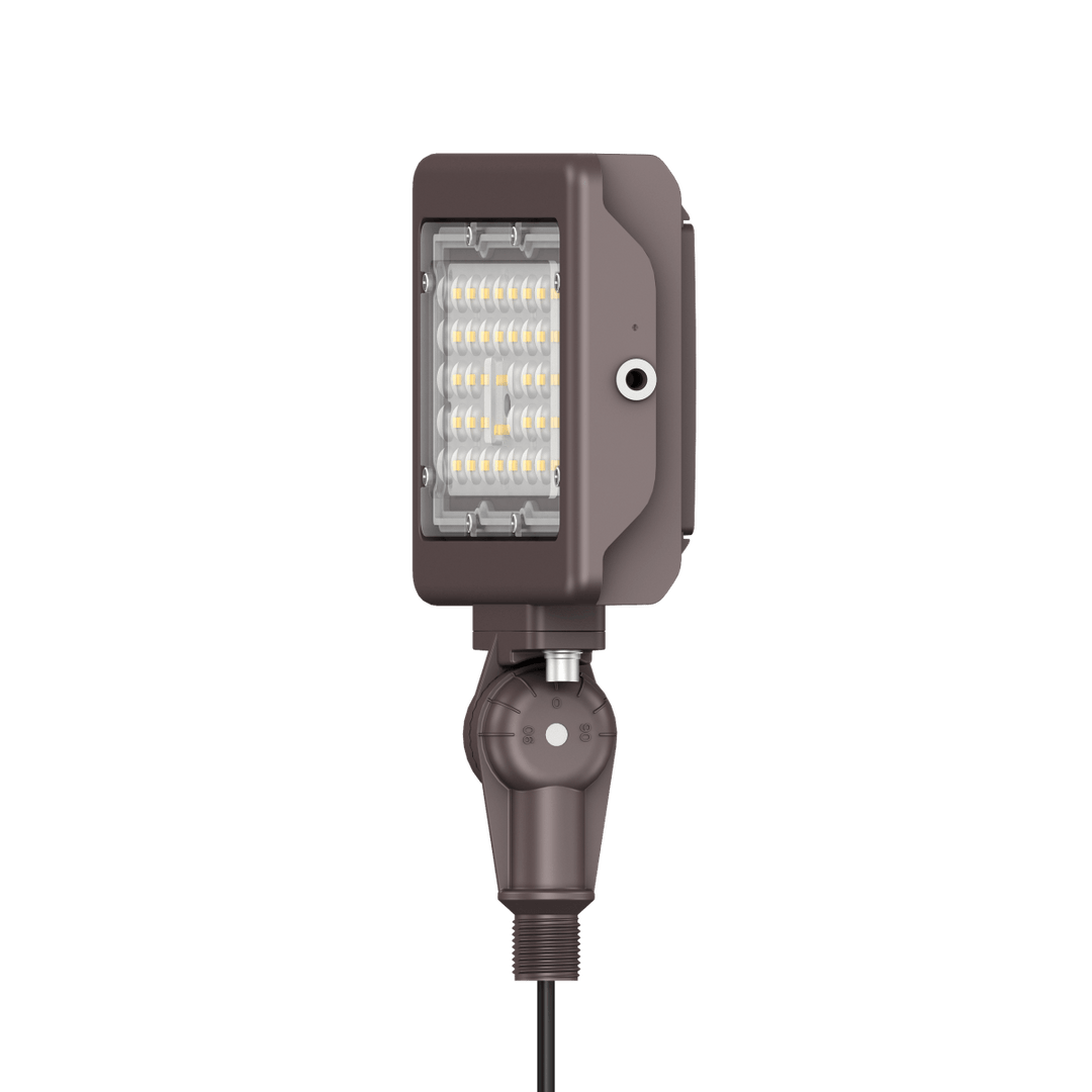 15W Bronze Flood Light LED Outdoor Security Lights - Waterproof - 3CCT 3000K-5000K - 2100LM - Knuckle Mount