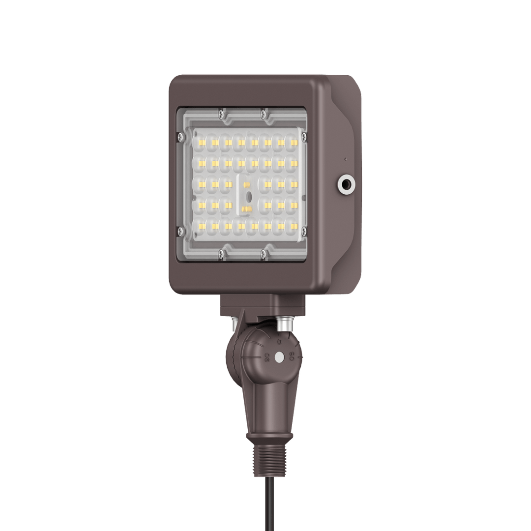15W Bronze Flood Light LED Outdoor Security Lights - Waterproof - 3CCT 3000K-5000K - 2100LM - Knuckle Mount