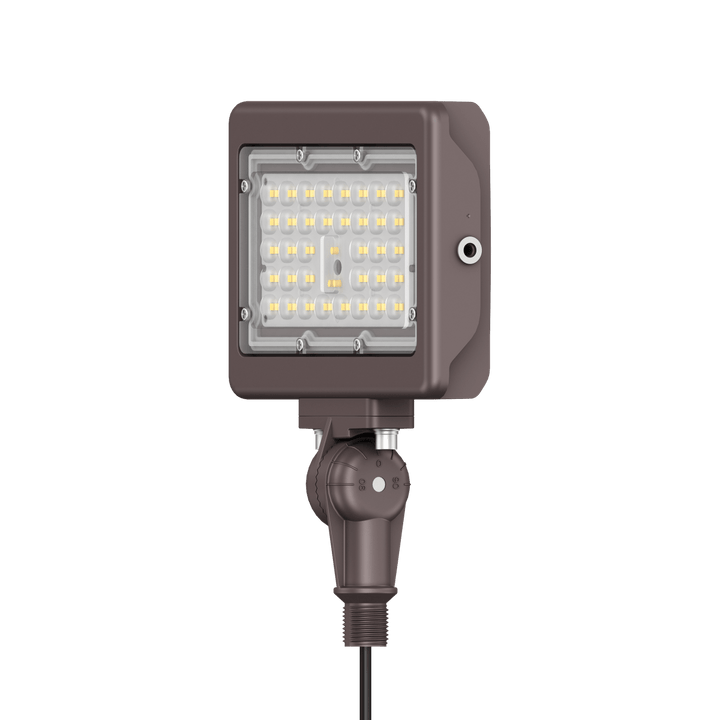 15W Bronze Flood Light LED Outdoor Security Lights - Waterproof - 3CCT 3000K-5000K - 2100LM - Knuckle Mount