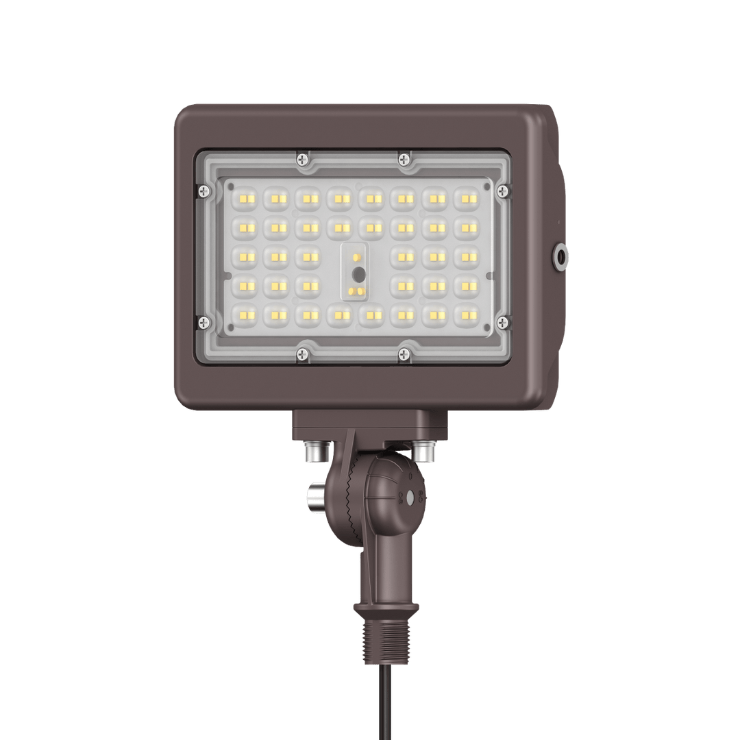 15W Bronze Flood Light LED Outdoor Security Lights - Waterproof - 3CCT 3000K-5000K - 2100LM - Knuckle Mount
