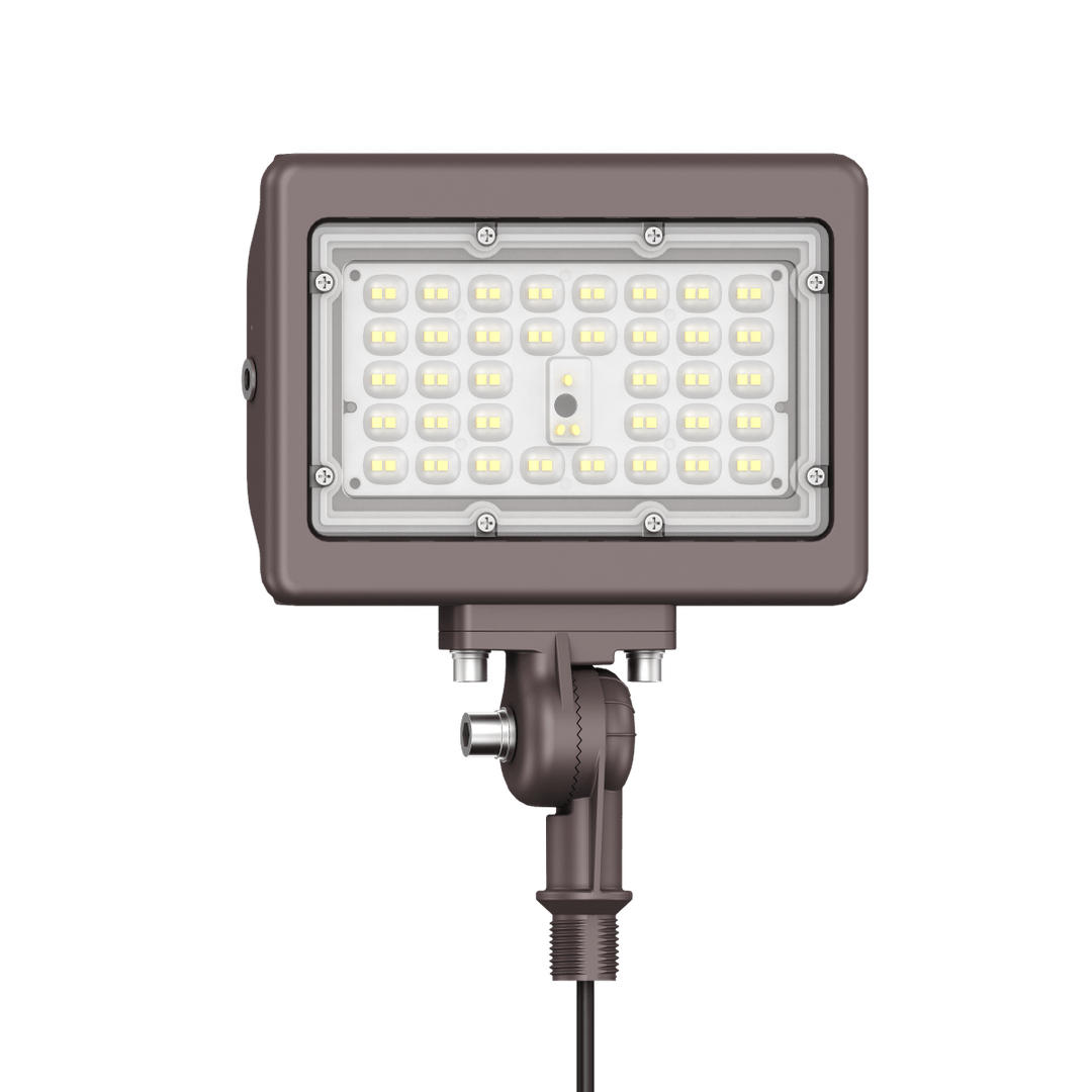 15W Bronze Flood Light LED Outdoor Security Lights - Waterproof - 3CCT 3000K-5000K - 2100LM - Knuckle Mount