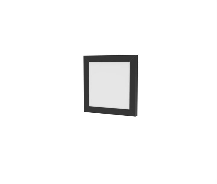 1x1 LED Flat Panel Light Surface Mount Square - Triac Dimmable - 5CCT 2700K-5000K - 1500LM - Black Trim