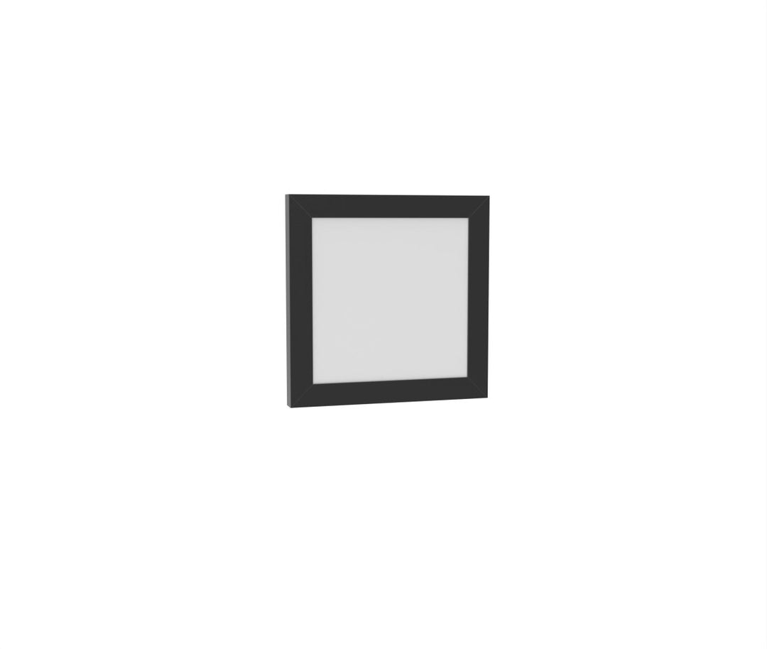 1x1 LED Flat Panel Light Surface Mount Square - Triac Dimmable - 5CCT 2700K-5000K - 1500LM - Black Trim