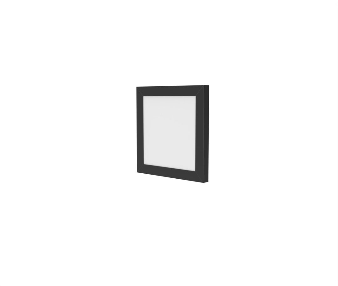 1x1 LED Flat Panel Light Surface Mount Square - Triac Dimmable - 5CCT 2700K-5000K - 1500LM - Black Trim