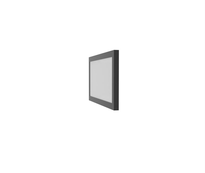 1x2 LED Flat Panel Light Surface Mount - Triac Dimmable - 5CCT 2700K-5000K - 2000LM - Black Trim