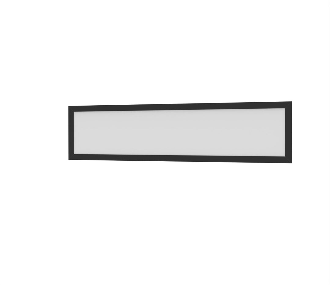 1x4 LED Flat Panel Light Surface Mount - 0-10V Dimmable - 3CCT 3000K-5000K - 4000LM - Black Trim