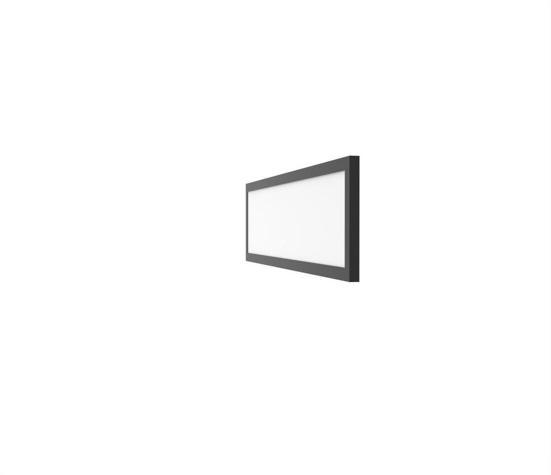 1x4 LED Flat Panel Light Surface Mount - 0-10V Dimmable - 3CCT 3000K-5000K - 4000LM - Black Trim
