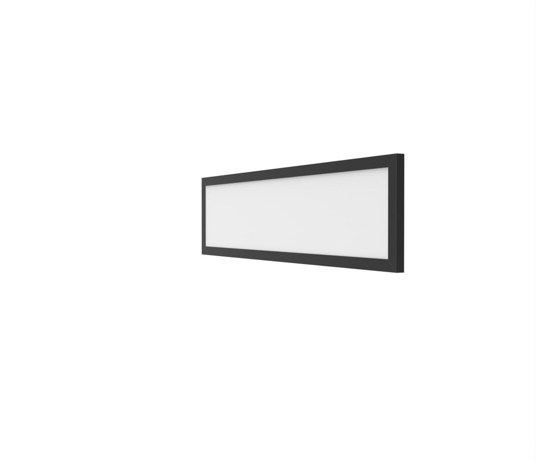 1x4 LED Flat Panel Light Surface Mount - 0-10V Dimmable - 3CCT 3000K-5000K - 4000LM - Black Trim