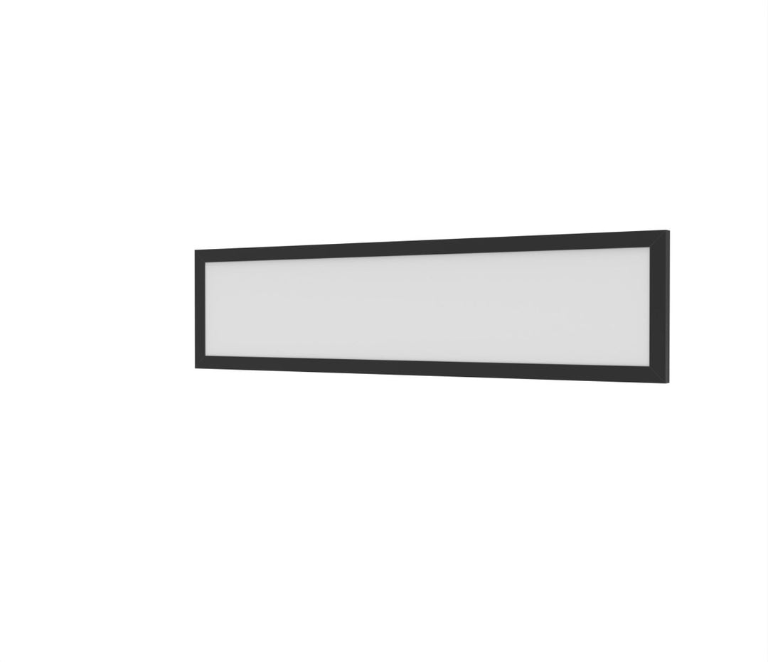 1x4 LED Flat Panel Light Surface Mount - 0-10V Dimmable - 3CCT 3000K-5000K - 4000LM - Black Trim