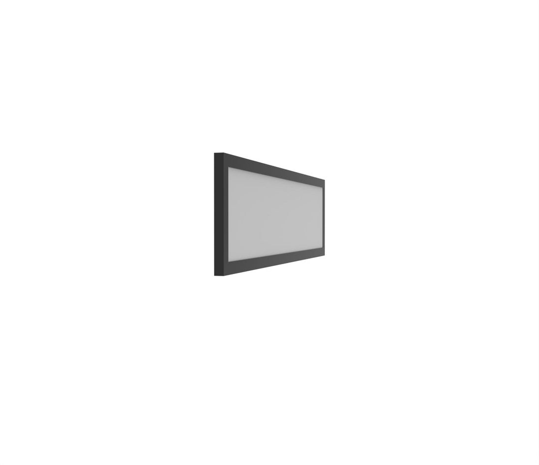 1x4 LED Flat Panel Light Surface Mount - 0-10V Dimmable - 3CCT 3000K-5000K - 4000LM - Black Trim