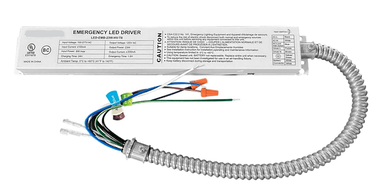 23W High Voltage Emergency Battery Back Up - T8 Tube Solution - 90 Minutes - 120-277V