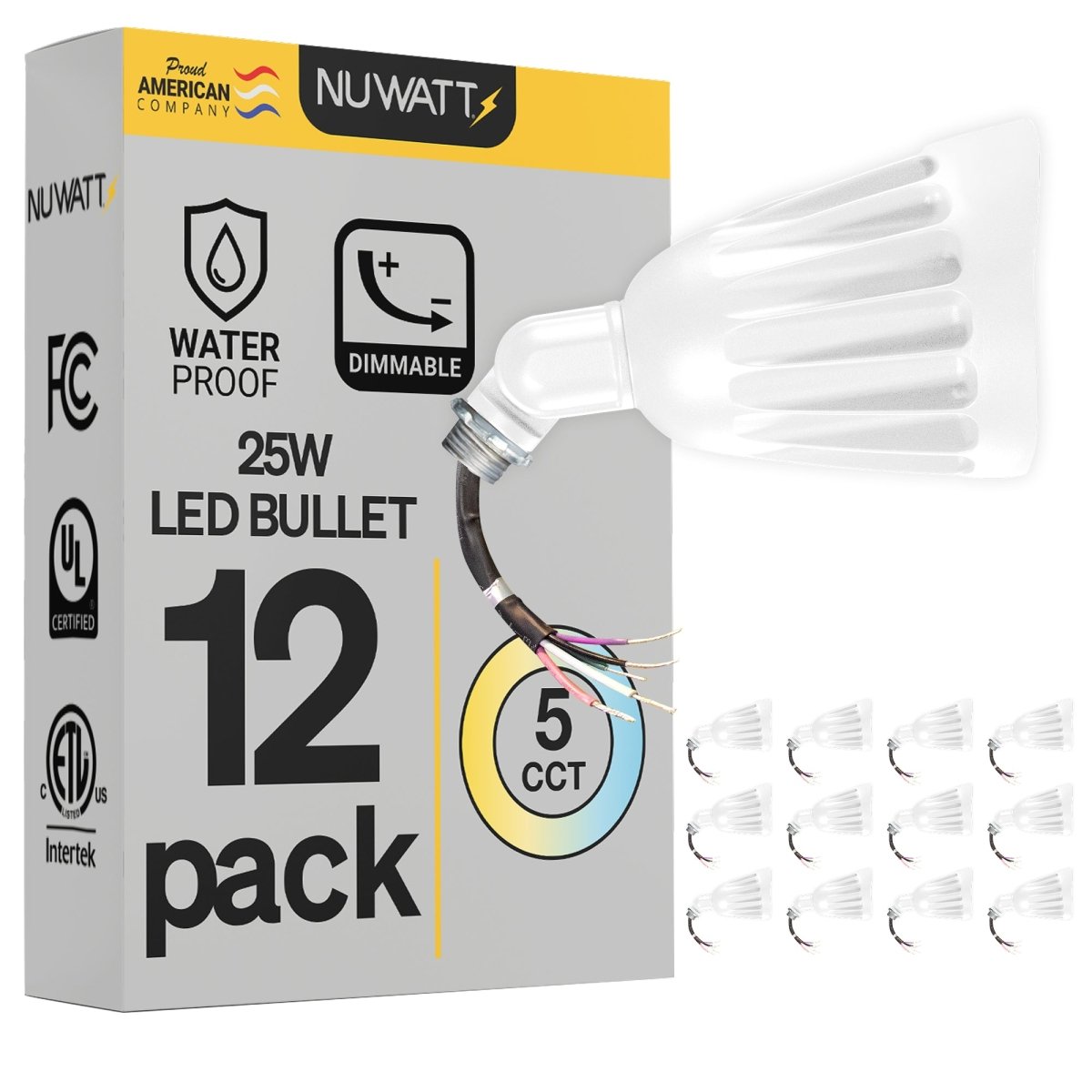 NUWATT White LED Bullet Spotlight Flood Light | NuWatt