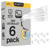 25W White Bullet Light LED Outdoor Spotlights Waterproof - 3CCT 3000K-5000K - 3500LM - Knuckle Mount