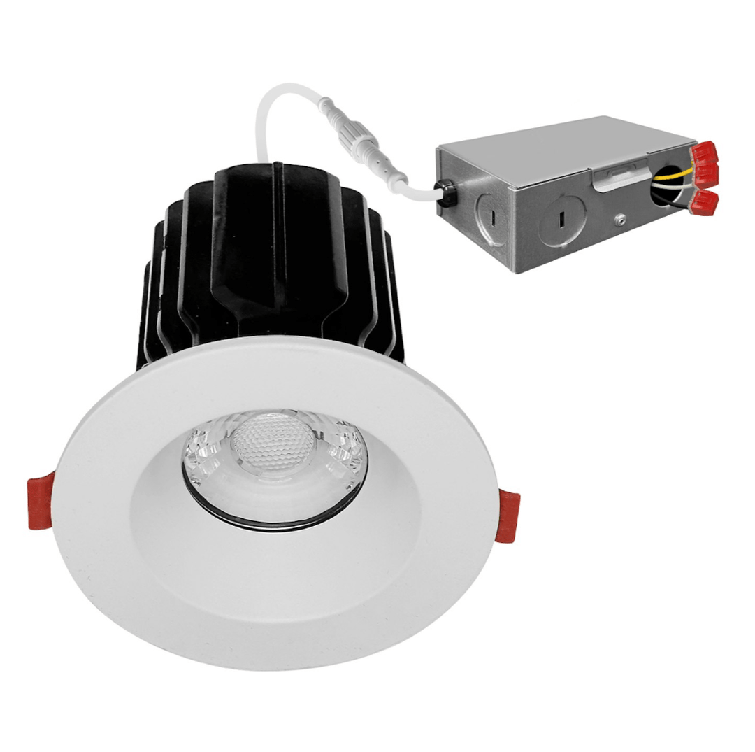 3 Inch Anti-Glare Recessed Lighting Canless LED Downlights 120V - 15W - COB LED Chip - Wet Rated - 5CCT 2700K-5000K - 1100LM