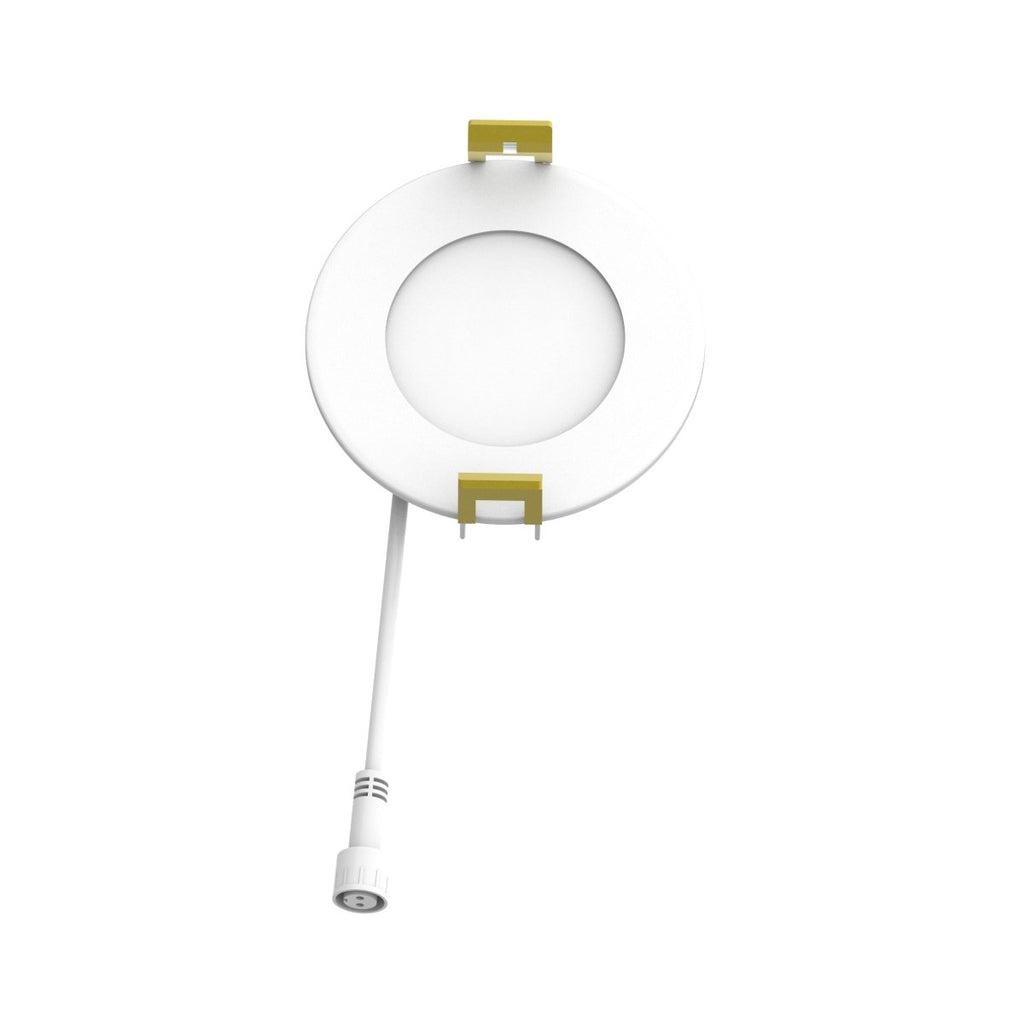3" Inch Canless Recessed Lighting Slim LED Wafer Lights - Wet Rated - 5CCT 2700K-5000K - 550LM